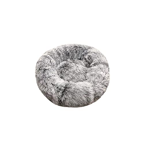 Hunde Bett Katzenbett Hundebett Flauschig Abnehmbare Und Waschbare Runde Plüsch Hundehütte Und Katzenhütte Für Vier Jahreszeiten, Hundematte, Katzenmatte, Haustiermatte, Kratzboden Schwarz, 110cm von TUPMITUPO