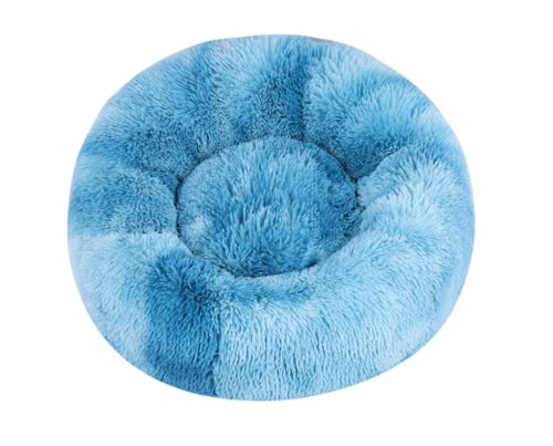 Hunde Bett Katzenbett Hundebett Flauschig Hundehütte, Katzenhütte, Plüsch Runde Haustierhütte, Winter Warme Matte, Hundematte, Hundebett, Haustierbett, Heimtierbedarf, Zr Dunkelblau, 40cm【420g】 von TUPMITUPO