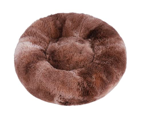 Hunde Bett Katzenbett Hundebett Flauschig Hundehütte, Katzenhütte, Runde Haustierhütte Aus Plüsch, Warme Wintermatte, Hundematte, Hundebett, Haustierbett, Haustierbedarf, Zr-kaffee, 110 Cm【2400 G】 von TUPMITUPO