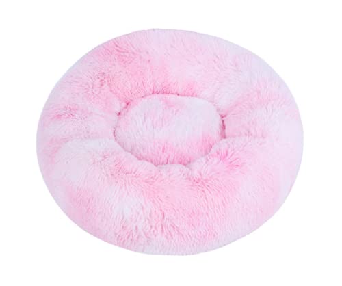 Hunde Bett Katzenbett Hundebett Flauschig Hundehütte, Katzenhütte, Runde Haustierhütte Aus Plüsch, Warme Wintermatte, Hundeunterlage, Hundebett, Haustierbett, Heimtierbedarf, Zr Pink, 120cm【2700g】 von TUPMITUPO