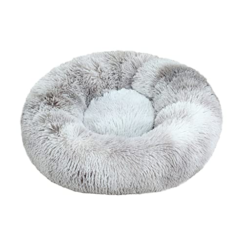 Hunde Bett Katzenbett Hundebett Flauschig Katzenhütte Hundehütte Große, Mittlere Und Kleine Hunde Warmer Plüsch Rund Haustierhütte Hundematte Katzenbett Hundebett Katzenmatte, Tie-dye Grau, 120cm von TUPMITUPO