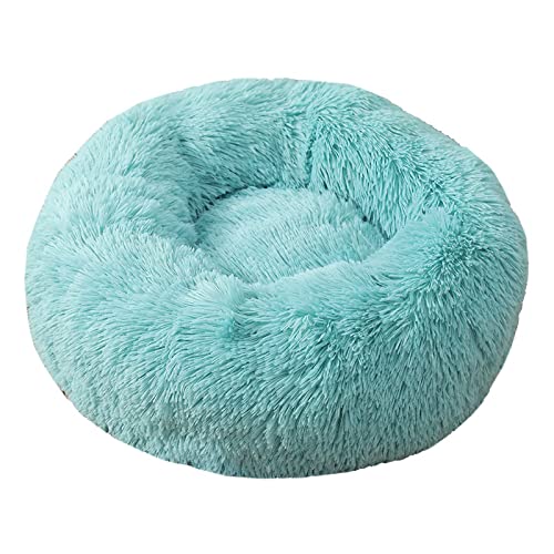 Hunde Bett Katzenbett Hundebett Flauschig Katzenhütte Winterwarmes Hundebett Haustierbett Kleine Und Mittelgroße Hundematte Katzenbett Tiefschlaf Haustiernestmatte Smaragdgrün Außendurchmesser 40cm von TUPMITUPO