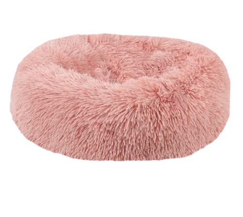 TUPMITUPO Hunde Bett Katzenbett Hundebett Flauschig Abnehmbare Und Waschbare Four Seasons Pet Kennel Cat Mat Warme Katze Halbgeschlossener Reißverschluss-haustiermatte, Leder Pink, 150 cm von TUPMITUPO