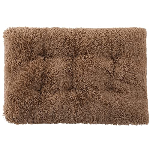 TUPMITUPO Hunde Bett Katzenbett Hundebett Flauschig Haustiermatte Hundematte Plüsch Winter Warmer Schlaf Haustiermatte Hundebett Komfortable Katzenhütte Zwinger Heimtierbedarf, Khaki, Xl-95x65cm von TUPMITUPO