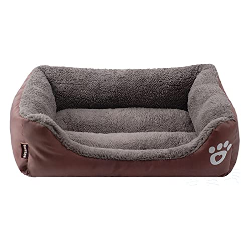 TUPMITUPO Hunde Bett Katzenbett Hundebett Flauschig Hundehütte, Katzenhütte, Bonbonfarbenes Katzenbett, Hundebett, Haustierbett, Winterwarme Haustierbettmatte, Kaffeequadrat, Größe L von TUPMITUPO