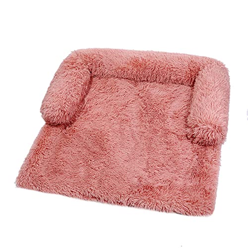 TUPMITUPO Hunde Bett Katzenbett Hundebett Flauschig Hundehütte Plüschsofa Haustierhütte Winterkatze Und Hund Schlafendes Hundebett Haustiermatte, Lederpulver, 90 * 90 * 20 cm von TUPMITUPO