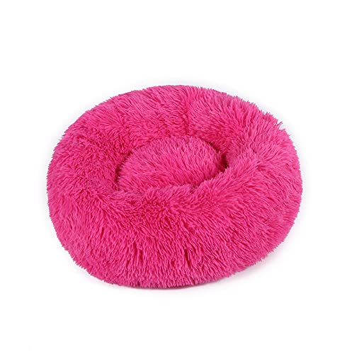 TUPMITUPO Hunde Bett Katzenbett Hundebett Flauschig Pet Mat Langer Plüsch Pet Nest Pet Mat Deep Sleep Pet Supplies, Rose Red, 110cm von TUPMITUPO