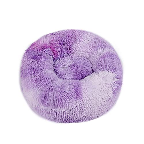 TUPMITUPO Hunde Bett Katzenbett Hundebett Flauschig Pet Mat Langer Plüsch Pet Nest Pet Mat Deep Sleep Pet Supplies, Tie Dye Purple, 100cm von TUPMITUPO