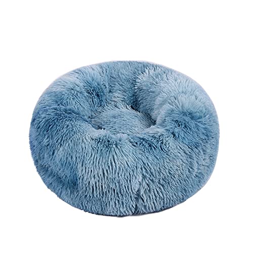 TUPMITUPO Hunde Bett Katzenbett Hundebett Flauschig Pet Mat Langes Plüsch-haustiernest Haustiermatte Deep Sleep Pet Supplies, Tie-dye Dark Blue, 40cm von TUPMITUPO