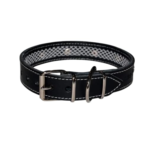 TUYNEC - Hundehalsband Leder mit Schutznetz für Flohhalsband Hunde, Hundehalsband das schützt und die Lebensdauer des Zeckenhalsbands für Hunde verlänger von TUYNEC