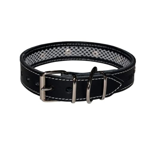 TUYNEC - Hundehalsband Leder mit Schutznetz für Flohhalsband Hunde, Hundehalsband das schützt und die Lebensdauer des Zeckenhalsbands für Hunde verlänger von TUYNEC