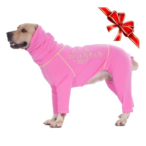 Hund Genesungsanzug Nach der Operation für weibliche männliche Hunde Neuter Shirt Kegel Alternativen, verhindern Lecken Hund Chirurgische Einteiler für große mittlere Hund, Rosa, L von TVMALL