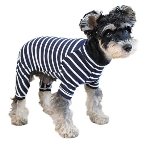 Hundepyjama Weiches Kuscheliges Hunde-T-Shirt Schlafanzug für kleine Hunde und Katzen Jumpsuit, elastisch und bequem weich und warm leicht an- und auszuziehen für Haarausfall Allergien Wundschutz, L von TVMALL