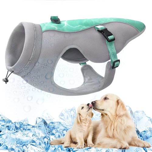 TVMALL Atmungsaktive Hundekühlweste Geschirr Sommer Mesh Walking Hund Kühler Jacke mit D-Ring Verdunstungs Sumpf kühlen Mantel Sicherheit reflektierende Weste für kleine mittlere große Hunde, Grün TVMALL Atmungsaktive Hundekühlweste Geschirr Sommer Mesh Walking Hund Kühler Jacke mit D-Ring Verdunstungs Sumpf kühlen Mantel Sicherheit reflektierende Weste für kleine mittlere große Hunde, Grün von TVMALL