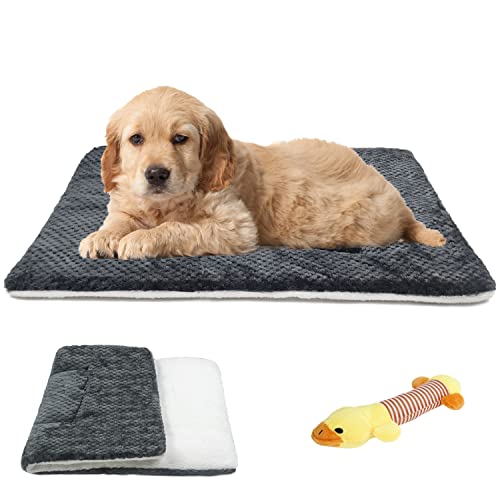 TVMALL Hunde Katzen Schlafmatte superweich Hundekissen Betten Matte Waschbar Kuschel Sofas Kissen Haustier Nest Zwinger Vier Jahreszeiten Universal - Reversibel, Dunkelgrau von TVMALL