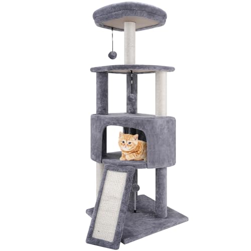 TWDEPART Kratzbaum für Katzen,115cm (Grau) von TWDEPART