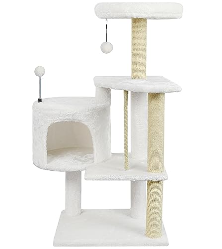 TWDEPART 90.0 cm Katzenbaum Turm Kratzspielzeug Aktivitätszentrum Katzenturm Möbel Kratzbaum, Beige3.. von TWDEPART