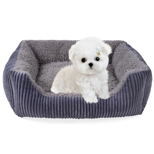 TWDEPART Hundesofa, Kuschelbett für Welpen, Hund & Katze(Grau, S) von TWDEPART