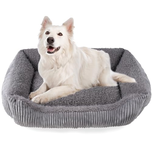 TWDEPART Hundesofa, Kuschelbett für Welpen, Hund & Katze(Hellgrau, L) von TWDEPART