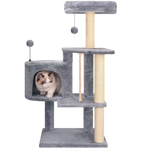 TWDEPART Kratzbaum für Katzen, 90 cm, Grau von TWDEPART