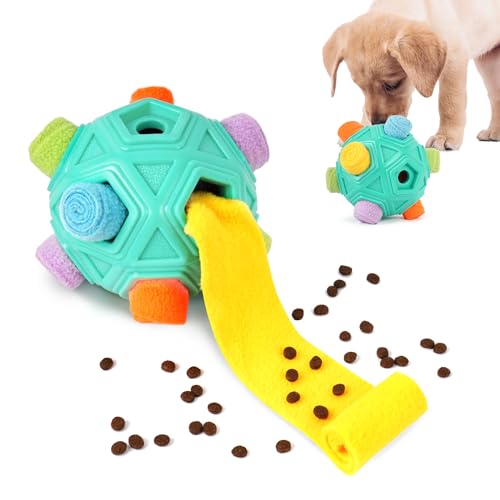 TWOPER Hunde-Puzzle-Spielzeug, Schnüffelball für langsames Futtertraining und Stimulierung von Leckerli-Dosierung, Welpenspielzeug, um sie zu beschäftigen, interaktives Hundespielzeug für alle von TWOPER