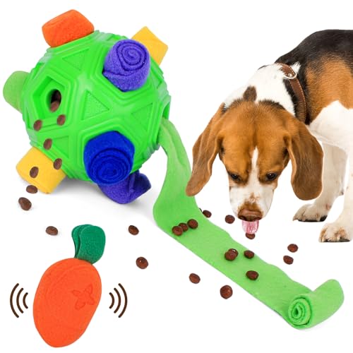 TWOPER Interaktiver Schnüffelball für Hunde – Leckerli-Spenderball Hundespielzeug für Langeweile und Stimulierung – langlebige Hundepuzzles für kleine, mittelgroße und große Rassen Hunde und Katzen von TWOPER