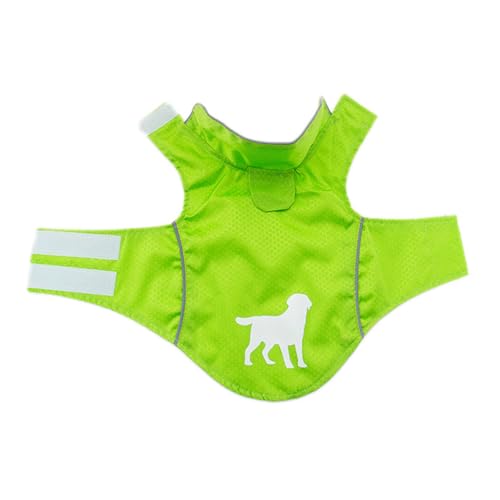 Wasserdichter Hunde-Regenmantel, Verstellbar, Teddy-Hunde-Regenmantel, Reflektierende Hunde-Regenmantel-Jacke, Hunde-Regenkleidung für Kleine, Mittelgroße und Große Hunde (L von TYCIONG