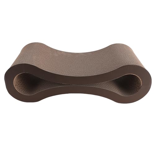 TYTOGE Cat Scratcher Lounge Schützt Möbel aus Wellpappe, Katzenbett aus Kratzpappe, Extra Dick, Ergonomisches Kratzpad (Kaffee) von TYTOGE