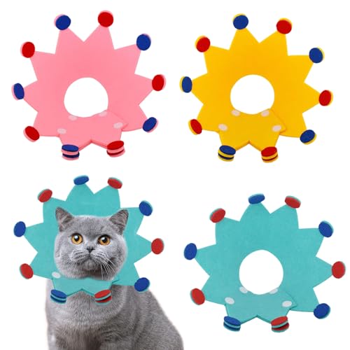 TYXHXTF 3PCS Katze Schutzkragen, Krone Halskrause Katzen Halsband Weich, Anti Biss Safety Einstellbarer, für Katzen Kleiner Hunde Nach Operation und Verletzungen, m TYXHXTF 3PCS Katze Schutzkragen, Krone Halskrause Katzen Halsband Weich, Anti Biss Safety Einstellbarer, für Katzen Kleiner Hunde Nach Operation und Verletzungen, m von TYXHXTF