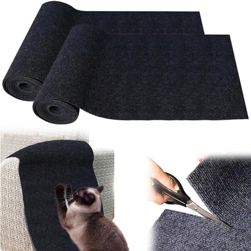 2 Stück Kratzbrett Katze, Kratzmatte Selbstkleben 40×200cm, Kratzmatte Selbstklebend Kratzpads für Katzen, Kratzmatte Katze Sofa, Kratzbrett Katzen kratzschutz für Möbel Couch Sofa Wand Tür Schutz von TZCIN