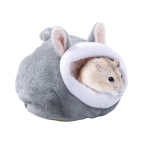 Tabanzhe Mini-Hamsterbett, weich und gemütlich, Kleintier-Bettwäsche für Hamster, Igel, Meerschweinchen, Winterschlafnest, Baumwoll-Nistsack, weiches und warmes Haus (grau) von Tabanzhe