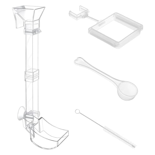 Tacell Multifunktionales Aquarium-Futterrohr-Set mit Futterring, Reinigungsbürste, Aquarium-Futterrohr von Tacell