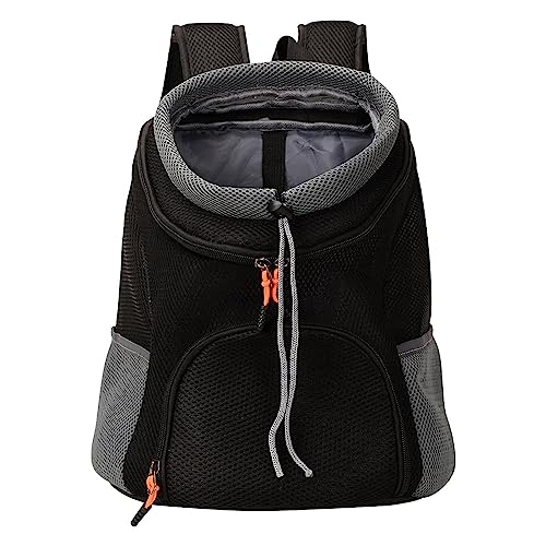 Haustiertrage-Rucksack, Katzenrucksack, Hunderucksack Vorne Mit Sicherheitsgurt Für Reisen, Faltbar für Hunde und Katzen, Verstellbare Atmungsaktive Tasche Mit Kopf Nach Vorne Für Kätzchenwelpen von Tacery