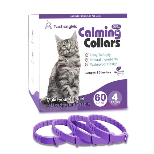 TachengMc Beruhigendes Halsband für Katzen, Katzenhalsbänder, effiziente Linderung von Angstzuständen, Stress und macht es bequem, entspannt, Pheromonhalsband, Katzenhalsband, Katzenhalsband, hält 60 von TachengMc