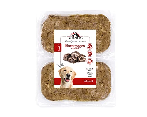 TACKENBERG Barf Blättermagen vom Rind für Hunde - 28 x 500 g - leckeres Frostfleisch als Hundefutter in Premiumqualität - geeignetes Gefrierfutter für übergewichtige Hunde - ohne Zusatzstoffe von Tackenberg