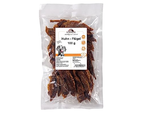 TACKENBERG Hühnerflügel für Hunde - 10 x 250 g - leckerer natürlicher Kausnack in Premiumqualität - schonend getrocknet - reines Naturprodukt zur Belohnung, als Snack oder Leckerli von Tackenberg