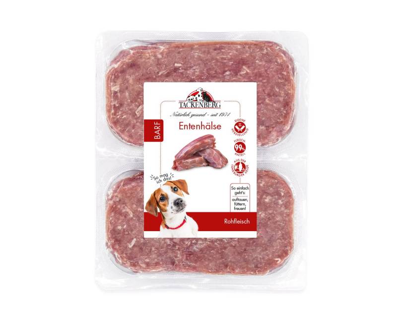 BARF Entenhälse gewolft für Hunde & Katzen  - 14 x 500 g - Premiumqualität von Tackenberg von Tackenberg