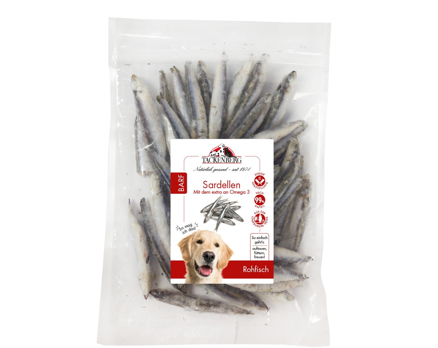 BARF Fischies - Sardellen für Hunde  - 650 g - Premiumqualität von Tackenberg von Tackenberg