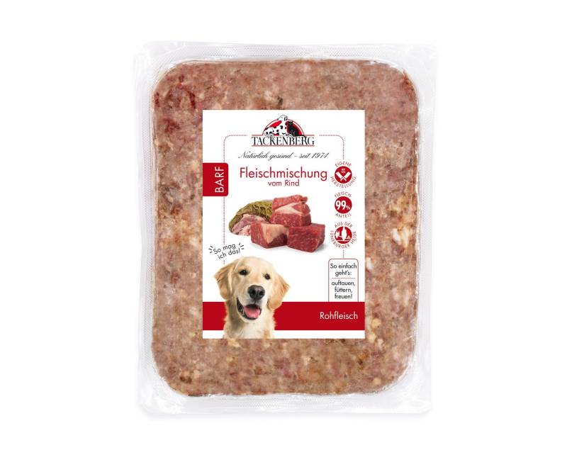 BARF Fleischmischung vom Rind für Hunde  - 14 x 500 g - Premiumqualität von Tackenberg von Tackenberg