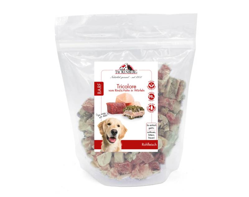 BARF Fleischwürfel von Rind & Huhn für Hunde  - 2000g - Premiumqualität von Tackenberg von Tackenberg