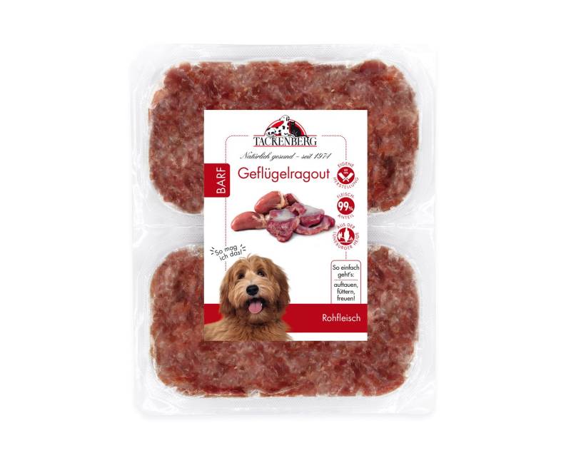 BARF Geflügelragout für Hunde & Katzen  - 14 x 500 g - Premiumqualität von Tackenberg von Tackenberg