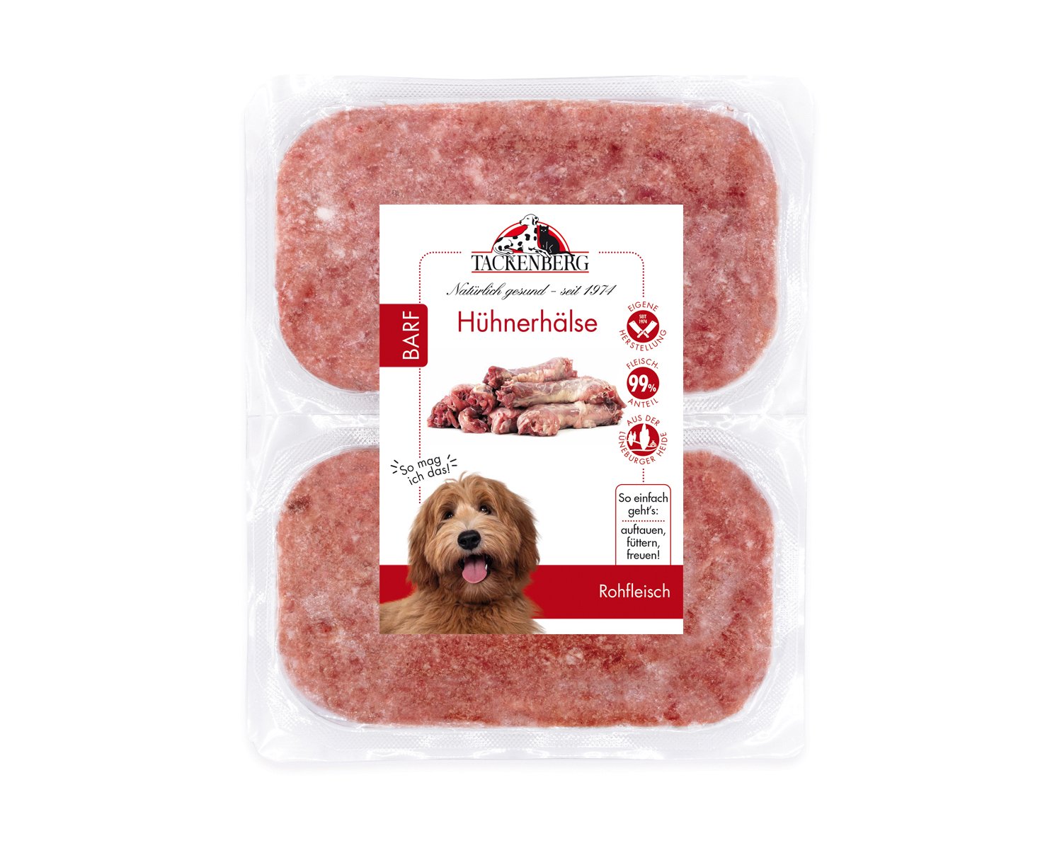 BARF Hühnerhälse für Hunde & Katzen  - 14 x 500 g - Premiumqualität von Tackenberg von Tackenberg