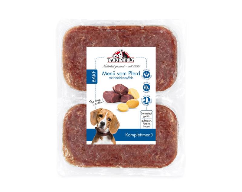 BARF Menü Pferd & Heidekartoffeln für Hunde  - 500 g - Premiumqualität von Tackenberg von Tackenberg