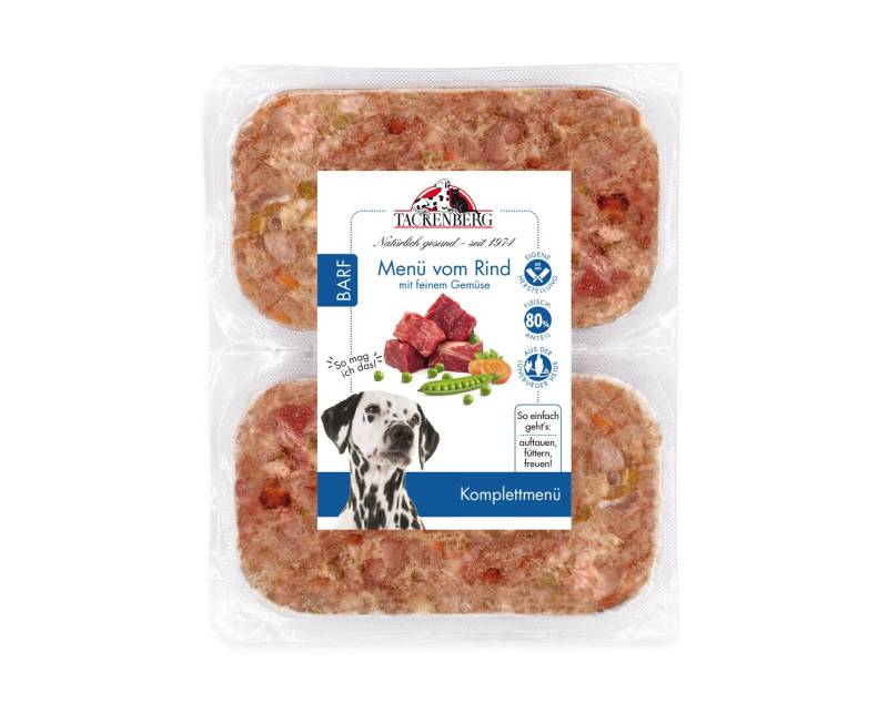 BARF Menü Rind & Gemüse für Hunde  - 14 x 500 g - Premiumqualität von Tackenberg von Tackenberg