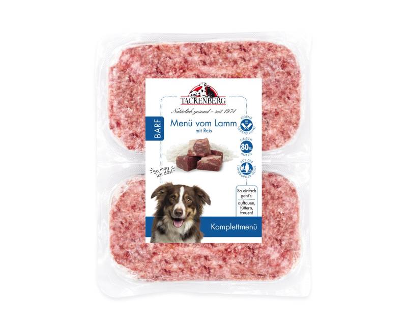 BARF Menü mit Lamm & Reis für Hunde  - 14 x 500 g - Premiumqualität von Tackenberg von Tackenberg