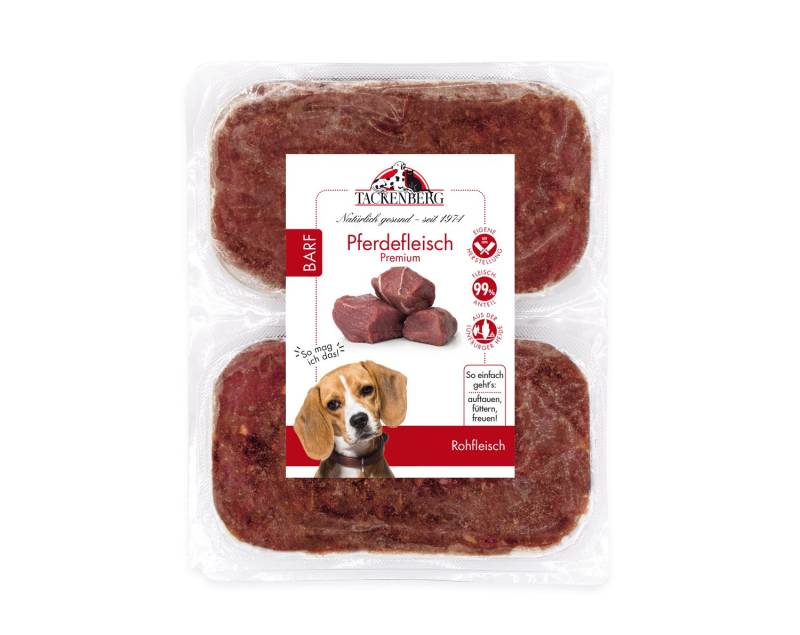 BARF Pferdefleisch für Hunde & Katzen  - 14 x 500 g - Premiumqualität von Tackenberg von Tackenberg