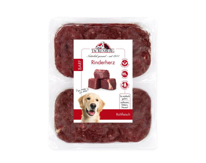 BARF Rinderherz für Hunde  - 14 x 500 g - Premiumqualität von Tackenberg von Tackenberg