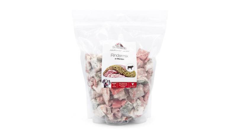 BARF Rindermix in Würfeln für Hunde  - 2000 g - Premiumqualität von Tackenberg von Tackenberg