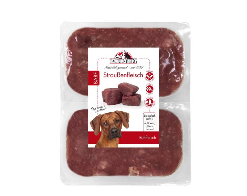 BARF Straußenfleisch für Hunde & Katzen  - 14 x 500 g - Premiumqualität von Tackenberg von Tackenberg