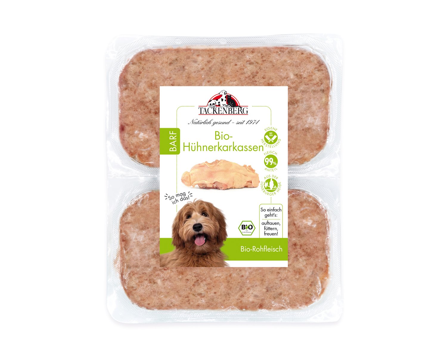 Bio BARF Hühnerkarkassen für Hunde & Katzen  - 14 x 500 g - Premiumqualität von Tackenberg von Tackenberg